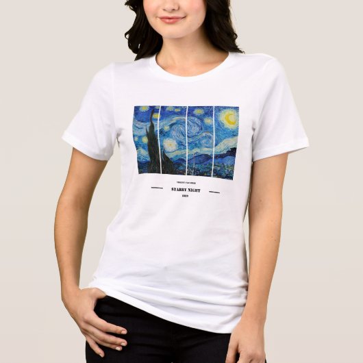 En Tri-matière Vincent Van Gogh Starry Night T-Shirt (Recto)