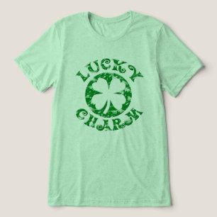 En Tri-matière Vintage Lucky Charm Irish St. Patricks Day T-shirt