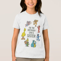 Vintage Personnages de Sesame Street T-shirt Tri-B