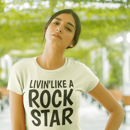En Tri-matière VIVRE COMME UN ROCK STAR, T-shirt