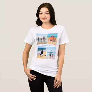 En Tri-matière Votre T-shirt photo de famille avec texte personna