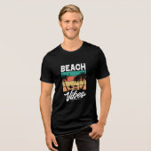 En Tri-matière Voyagez dans le style des vagues : T-shirt Plage (Recto plein)