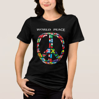 En Tri-matière world peace T-shirt Tri-Blend Shirt