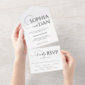 En Un Invitation à trois volets pour Mariage tout simple (Déchirure)