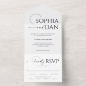 En Un Invitation à trois volets pour Mariage tout simple (À l'intérieur)