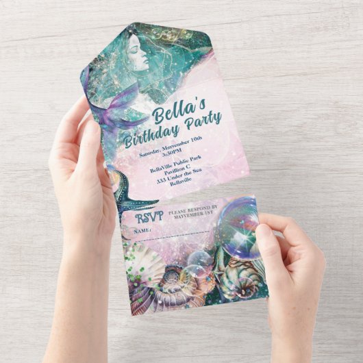 En Un Invitation Sirène Tout Compris Sous la Mer (Déchirure)