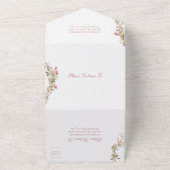 En Un Invitation Tout Compris au Blason Floral Aquarelle (Dehors)