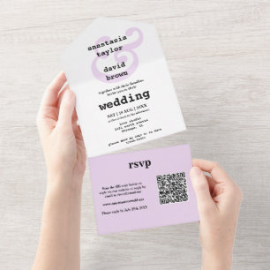 En Un Invitation Tout Compris avec Code QR Ampersand Lav