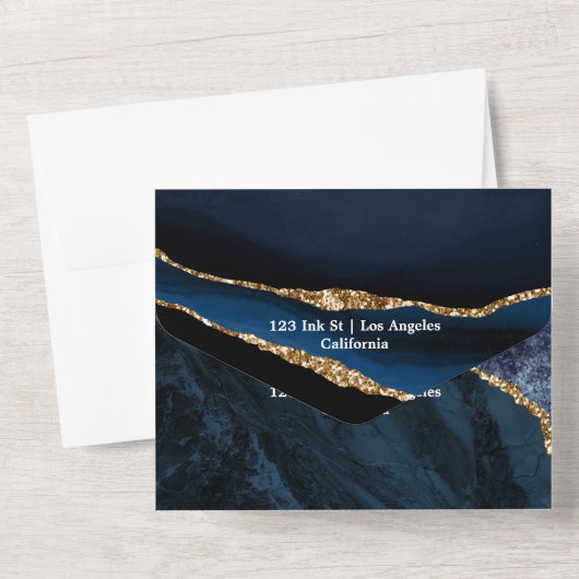 En Un Invitation Tout Compris Navy et Agate (Verso)