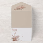 En Un Invitation Tout Compris Pampas Dessinée à la Main  (Dehors)