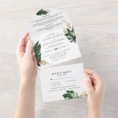 En Un La verdure tropicale | Invitation de mariage tout  (Déchirure)