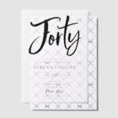 En Vélin Brush Calligraphy 40 Invitations Vellum Anniversai (Décalage (Invitation))