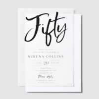Brush Calligraphy 50 Invitations Vellum Anniversai