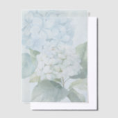 En Vélin Elegant Blue Hydrangea Vellum Overlay Invitations (Compenser)