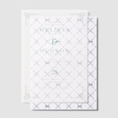 En Vélin Elegant Navy Geometric Wedding Invitations (Décalage (Invitation))