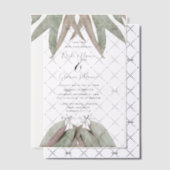 En Vélin Invitations de mariage Rustique Eucalyptus feuille (Décalage (Invitation))
