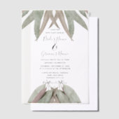 En Vélin Invitations de mariage Rustique Eucalyptus feuille (Compenser)
