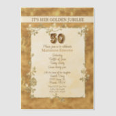 En Vélin Invitations du 50e anniversaire du jubilé d'or (Recto)