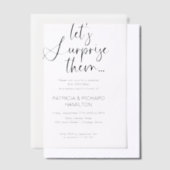 En Vélin Mariage Anniversaire Invitations à la fête surpris (Compenser)