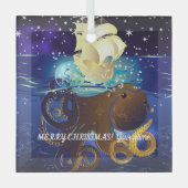 En Verre Octopus énorme et ornement de caravelle (Recto)