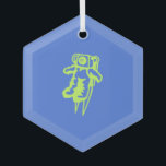 En Verre Ornement Arbre de Noël Spaceman<br><div class="desc">Célébrez les fêtes avec cet imprimé art numérique.</div>