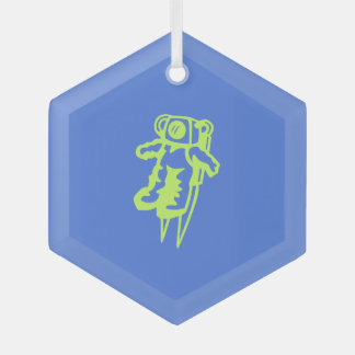 En Verre Ornement Arbre de Noël Spaceman