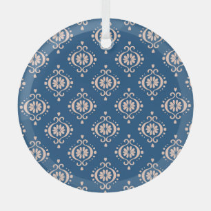 En Verre Ornement damassé Ikat Géométrique