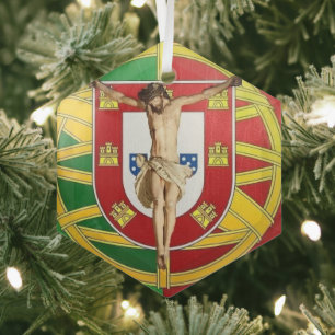 En Verre ornement d'art populaire portugais