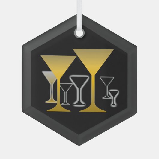 En Verre Ornement de design de lunettes Martini (Recto)