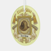 En Verre Ornement FireFighter Ax Shield (Avant gauche)