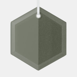 En Verre Ornement Hex Vert Moss Personnalisé