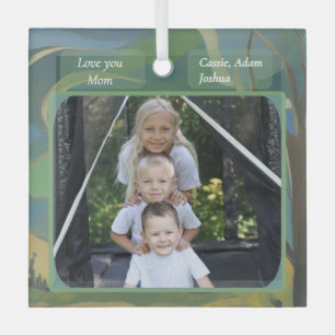 En Verre Ornement personnalisé avec photo d'enfant "Je t'ai