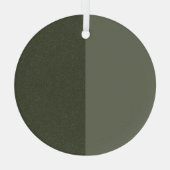 En Verre Ornement vert de mousse fractionnée - Conception p (Verso)