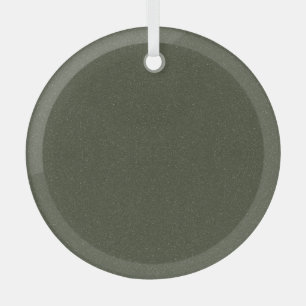 En Verre Ornement vert mousse texturé - Cadeau personnalisa