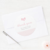 en vichy baby shower arc rose autocollant (Enveloppe)