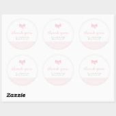 en vichy baby shower arc rose autocollant (Feuille)