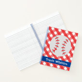 en vichy baseball Carnet Spiral Personnalisé (Intérieur)