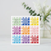 en vichy bébé Faire-part de naissance selon la foi (Debout devant)