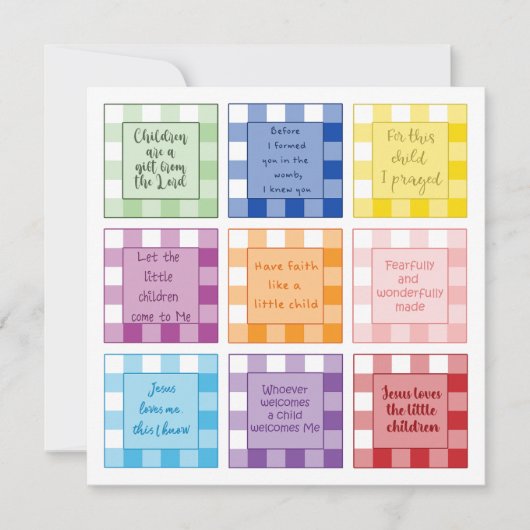 en vichy bébé Faire-part de naissance selon la foi (Devant)