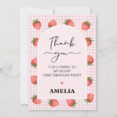 en vichy Berry Sweet 1er anniversaire Carte de rem (Devant)