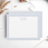 En vichy bleu chèque bébé garçon Merci plat