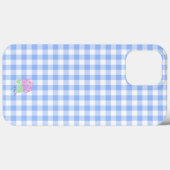 en vichy bleu coque iphone (Verso (horizontal))