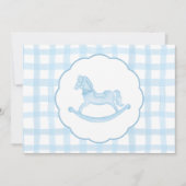 En vichy Bleu Rocse Baby shower Invitation (Devant)