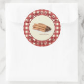 en vichy Cannelle parfumée Étiquette de bougie art (Sac)