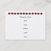 en vichy Carte de visite Ladybug (Dos)