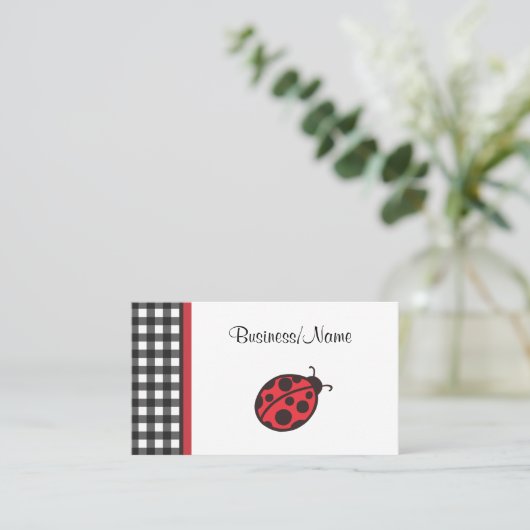 en vichy Carte de visite Ladybug (Debout devant)