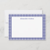 en vichy Cartes de notes personnalisées (Devant)