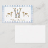 en vichy Chien Baby Boy Cartes de boîtier (Devant / Derrière)