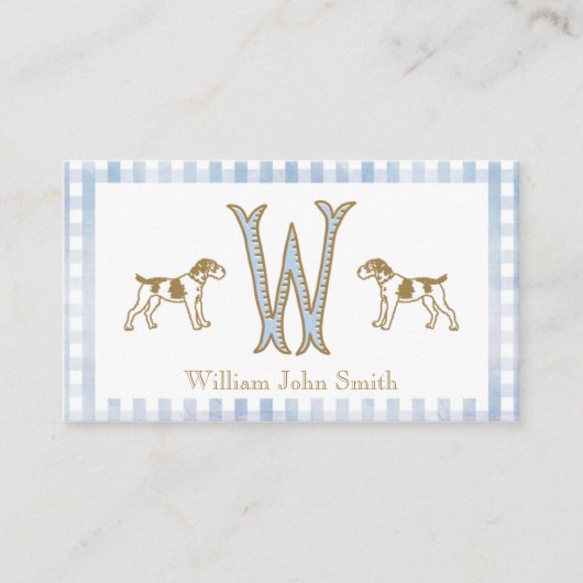 en vichy Chien Baby Boy Cartes de boîtier (Devant)