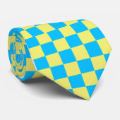 en vichy cravate bleue et jaune (Roulé)